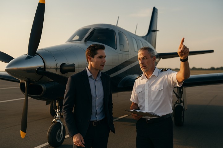Lead the change - A pilot coordinating on the runway